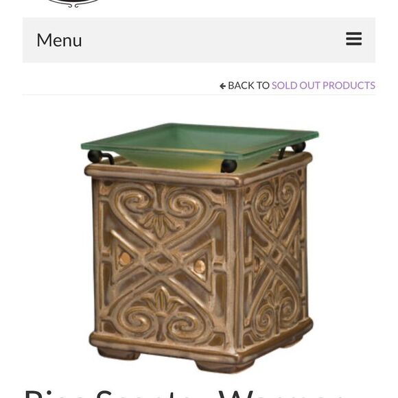 Scentsy RIGA Large Brown Ceramic Geometric Warmer - Picture 2 of 5